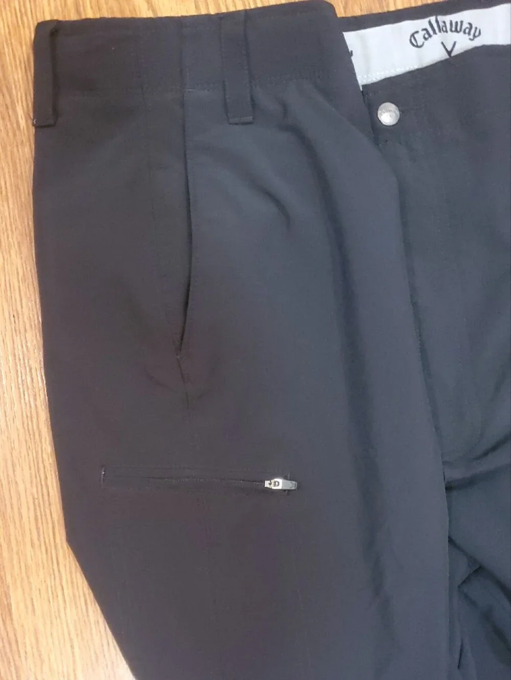 Callaway Men's Black Flat Front Golf Shorts